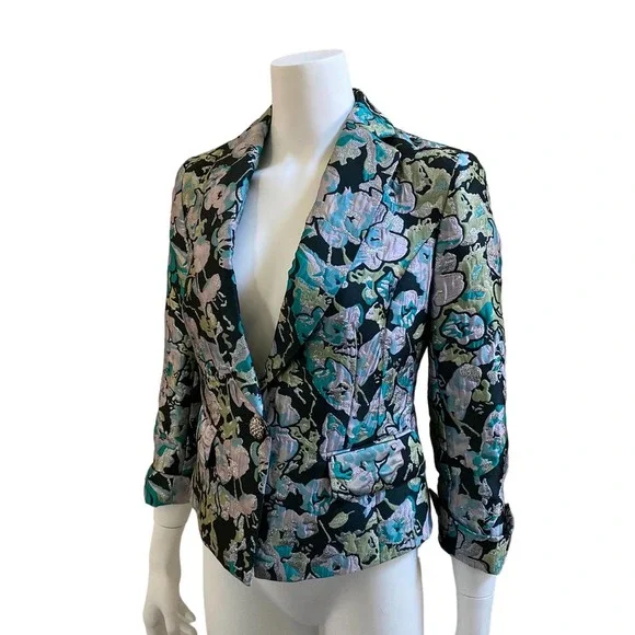 NWT ETCETERA Blazer In Bloom Print, size 2 - Picture 15 of 16